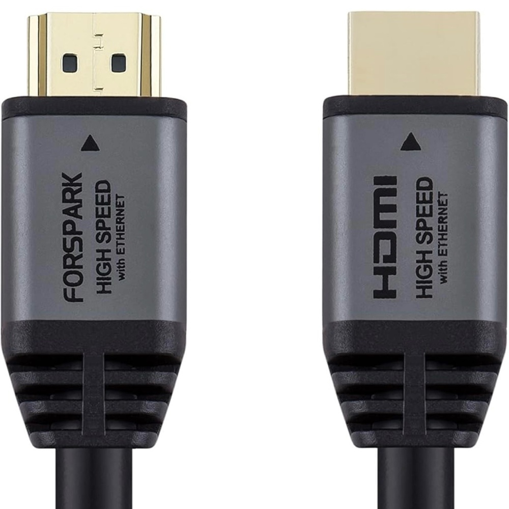 Forspark Prime High Speed HDMI Cable With Ethernet Metal Dark Grey Case 25 Feet